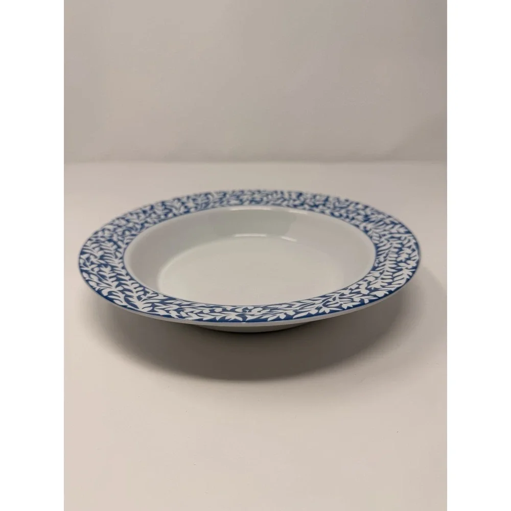 Dansk Trellis Delft Blue Rim Soup Bowl 8.75